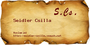 Seidler Csilla névjegykártya